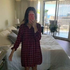 Flannel dress with pockets 🧺❤️